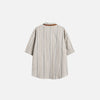 Tie-Collar Stripe Womens Woven Top