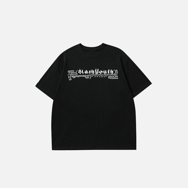 Relaxed Seraphic Wings Designed T-Shirt alternatif görünüm