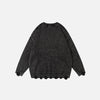 Oversize Bisiklet Yaka Kazak, yakın çekim — Navra Wear