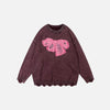 Raw Edge Relaxed Crewneck