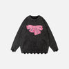 Raw Edge Relaxed Crewneck