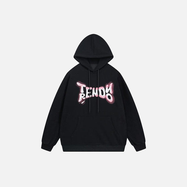 Trendy Letter Print Sweatshirt alternatif görünüm