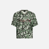 Sharp-Cut Mesh Jersey Illustrated Terrain-Print T-Shirt