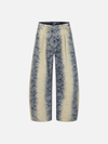 Bold Paisley Pattern Easy Cut Denim