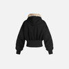 Boxy Fur Trim Zip Hoodie