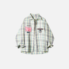 Botanical Embroidered Plaid Autumn Shirt