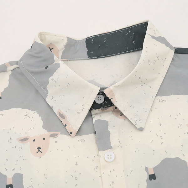 Pastoral Sheep Print Relaxed Shirt alternatif görünüm