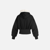 Beaded Hood Plush Cropped Sweatshirt