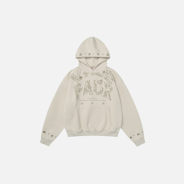Breathable Star Embroidered Relaxed Sweatshirt alternatif görünüm