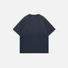 Chic Back-In-Time Grit-Style Designed Print Hip Drop-Shoulder T-Shirt