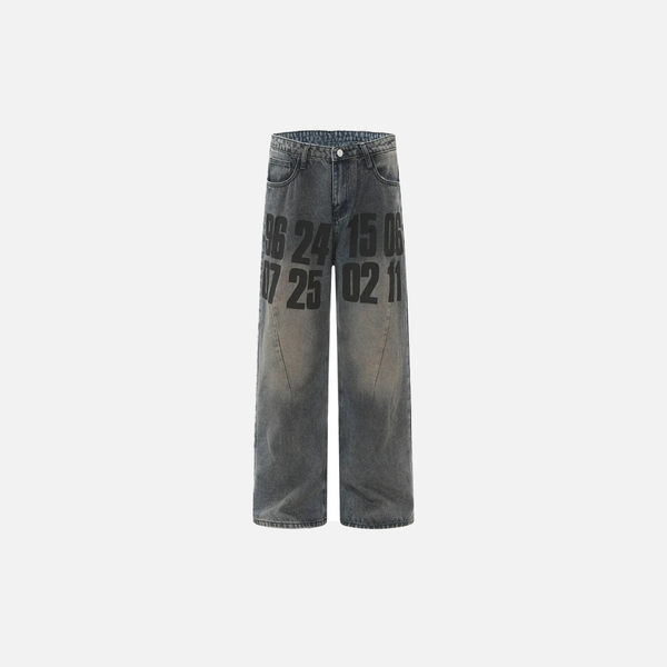 Classic High Street Double-Sided Printed Denim