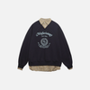 Layered Look Thermal Letter Sweatshirt