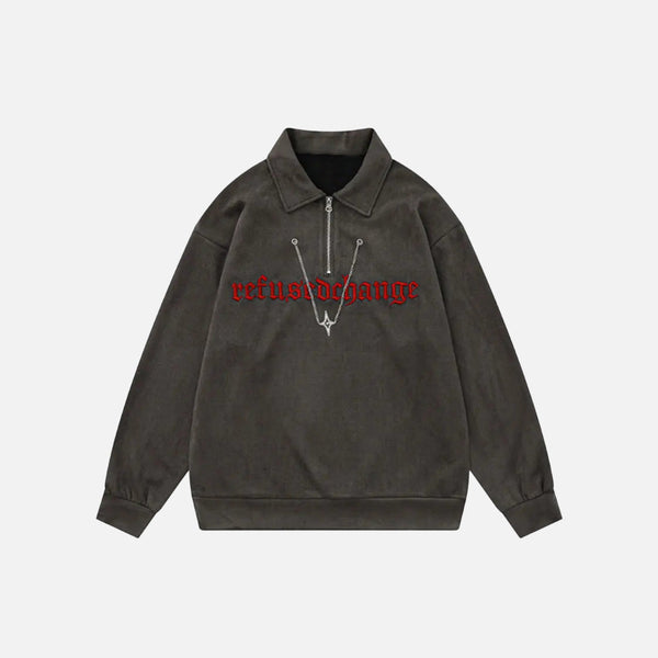 Chrome Script Boxy Sweatshirt alternatif görünüm