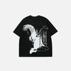 Relaxed Seraphic Wings Designed T-Shirt