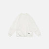 Front view of the white Bold Contrast Sweatshirt in a gray background