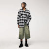 Wool Plaid Front-Pocket Jacket Shirt