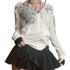 Crystal Zip White Long Sleeve