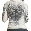 Crystal Zip White Long Sleeve