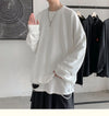 Mono-Color Color Drop-Shoulder Long Sleeve T-Shirt