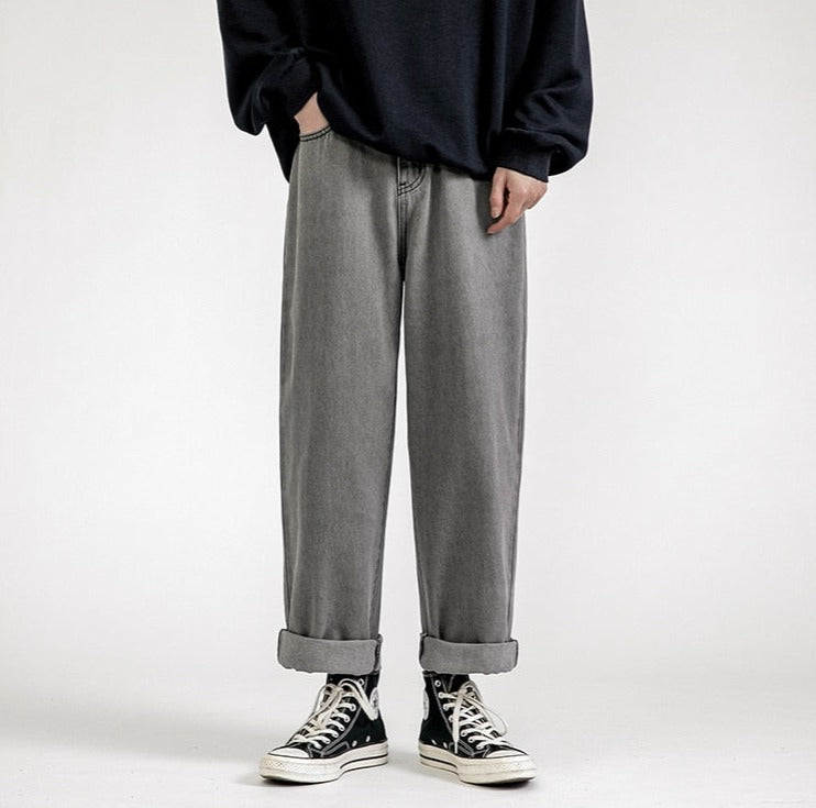 Plain Classic-leg Denim Trousers