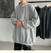 Mono-Color Color Drop-Shoulder Long Sleeve T-Shirt
