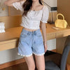 Cloud Waist Denim Shorts