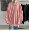 Mono-Color Color Drop-Shoulder Long Sleeve T-Shirt