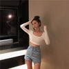 Pinup Rise Chic Denim Shorts