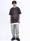 Vintage Oversize Tişört, kombin görünüm — Navra Wear