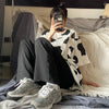 Wild Cartoon Print Drop-Shoulder Round T-Shirt