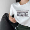 Navel Print Coast Crop Top