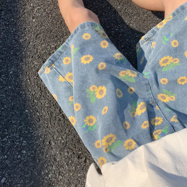 Bloom Cotton Denim Shorts alternatif görünüm