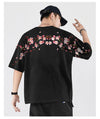 Floral Thread-Work Unstructured Off-Duty T-Shirt