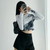 Seductive Slim Rainbow-Wash Long Sleeve T-Shirt