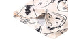 Illustrated Faces Vintage Print Top