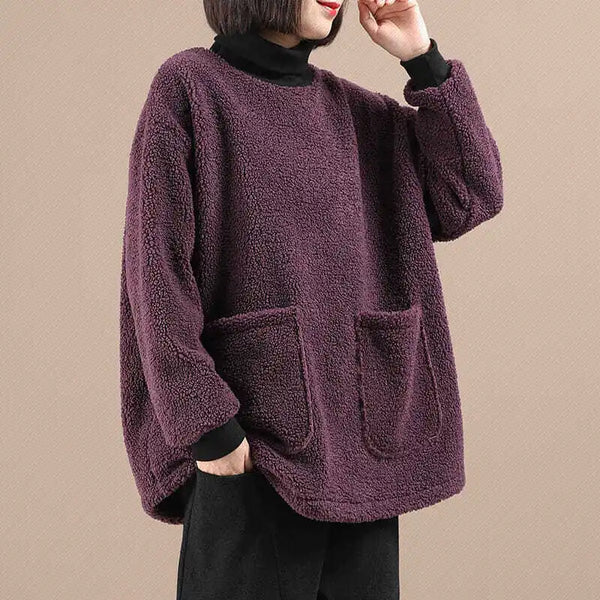 Wool Turtleneck Cozy Sweatshirt
