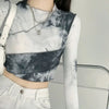 Seductive Slim Rainbow-Wash Long Sleeve T-Shirt