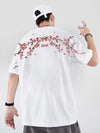Floral Thread-Work Unstructured Off-Duty T-Shirt