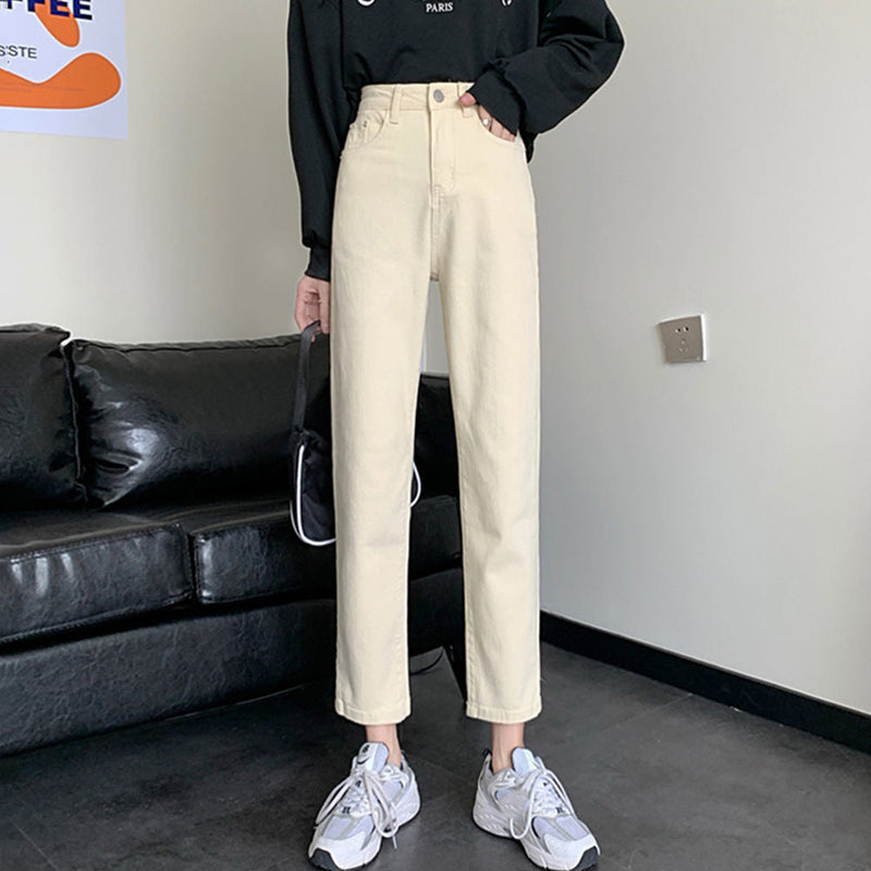 Vintage High-Rise Solid Denim