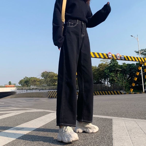 Vintage High-Rise Solid Denim alternatif görünüm