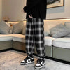 Retro Plaid Loose Trousers