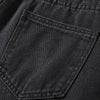 Kadın Yırtık Detaylı Yüksek Bel Jean Pantolon, arka görünüm — Navra Wear