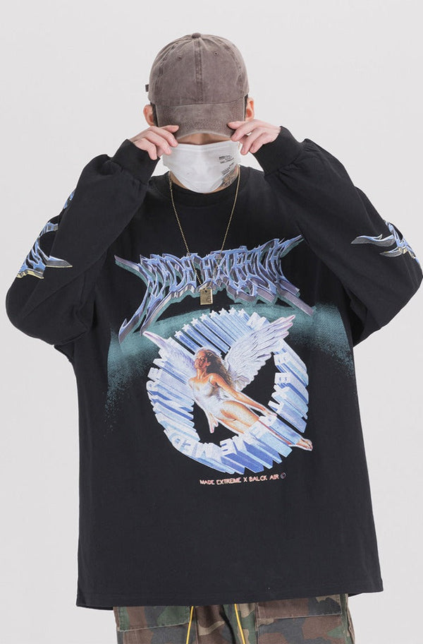 Halo Print Sweatshirt alternatif görünüm
