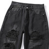 Kadın Yırtık Detaylı Yüksek Bel Jean Pantolon, önden görünüm — Navra Wear