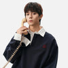 Oversize Basic Sweatshirt, yakın çekim — Navra Wear