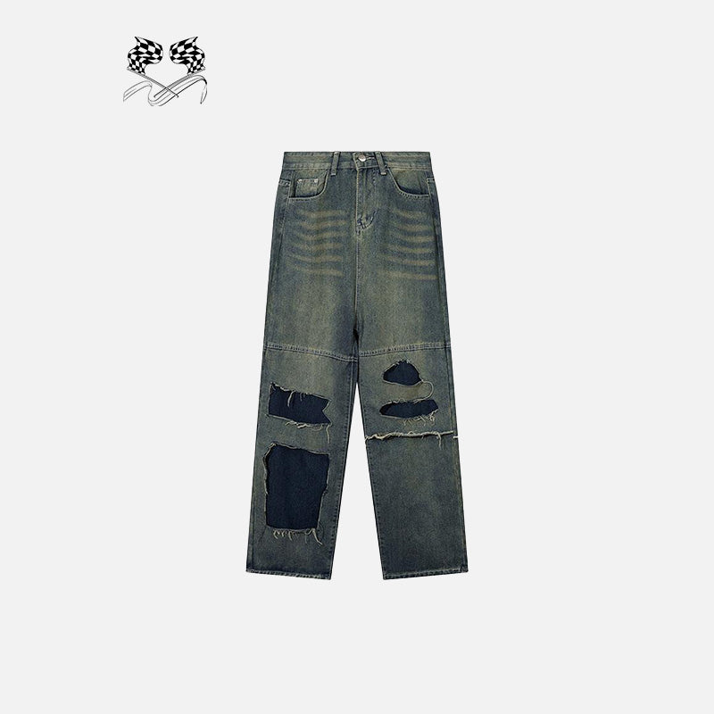 Classic Torn Mosaic Denim