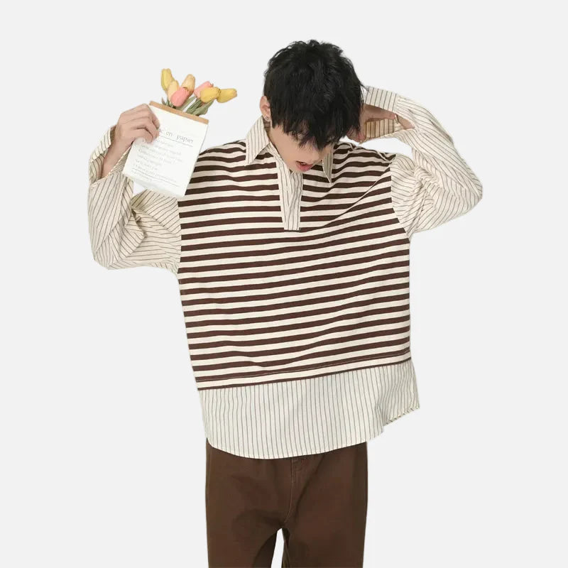 Collegiate Layered Stripe Campus Shirt