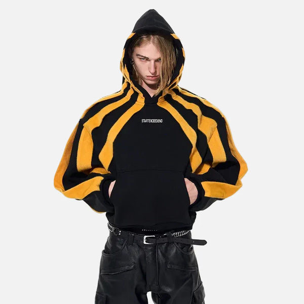 2000s Breathable Flannel Stripe Mosaic Sweatshirt
