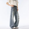 Summer Torn Hole Bell Leg Denim