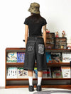 2000s Oversized Utility Denim Shorts